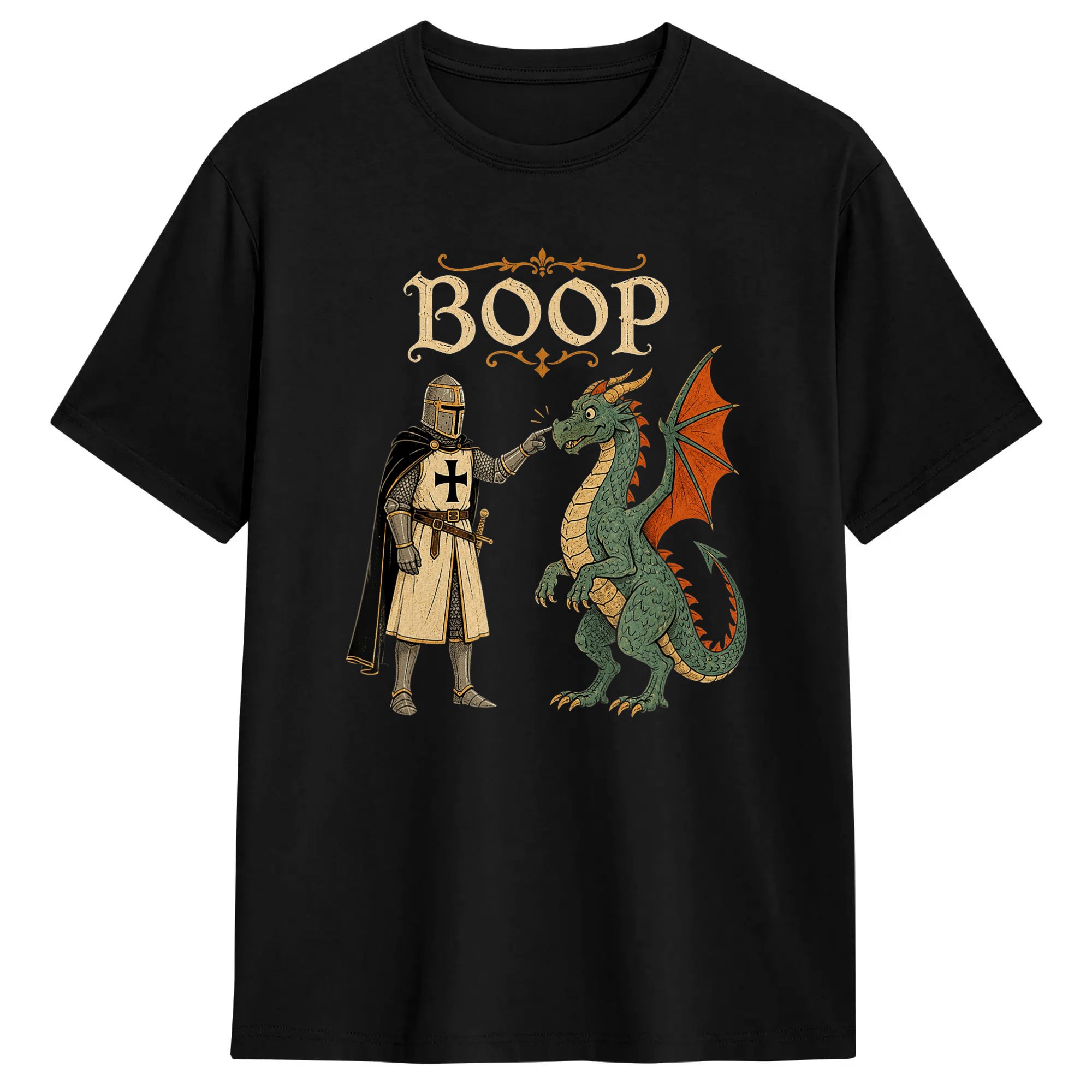 Summer Knights Clothing - Streetwear T-Shirt Yazlık Boop Ejderha Orta