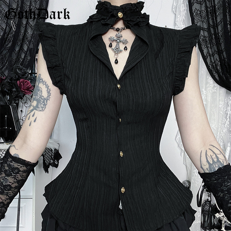 Summer Grunge Clothing - Goth Dark 90'lar Grunge Tek Göğüslü