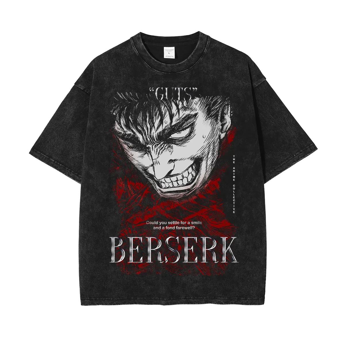 Summer Away Clothing - Berserk Animasyon Ürünleri Guts Baskılı Retro