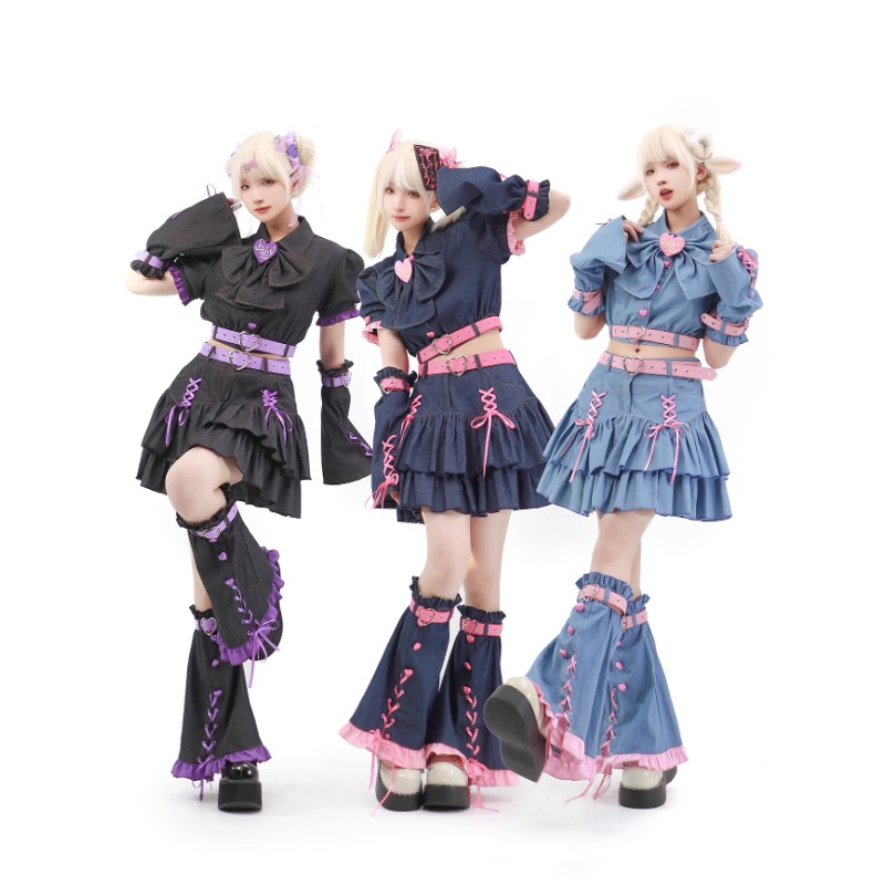 Summer Clothing Y2K - 2024 Denim sevgiliye Y2k Set japon