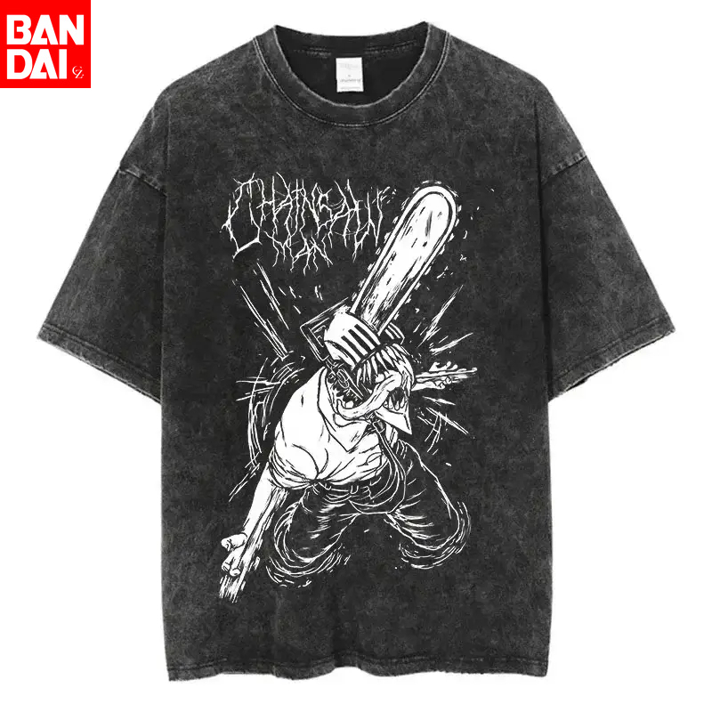 Summer Edit Clothing - Testere Adam Denji Beyaz Metal Grafik