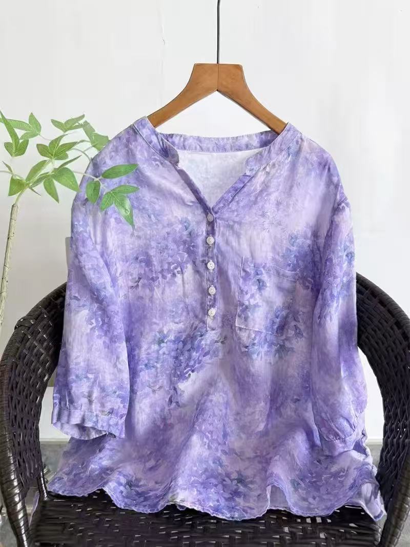Summer Clothing For Japan - Kadınlar için % 100% Rami gömlekler