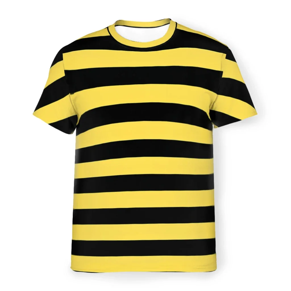 Yellow Summer Clothing - Moda Renk erkek T-Shirt Arı çizgili