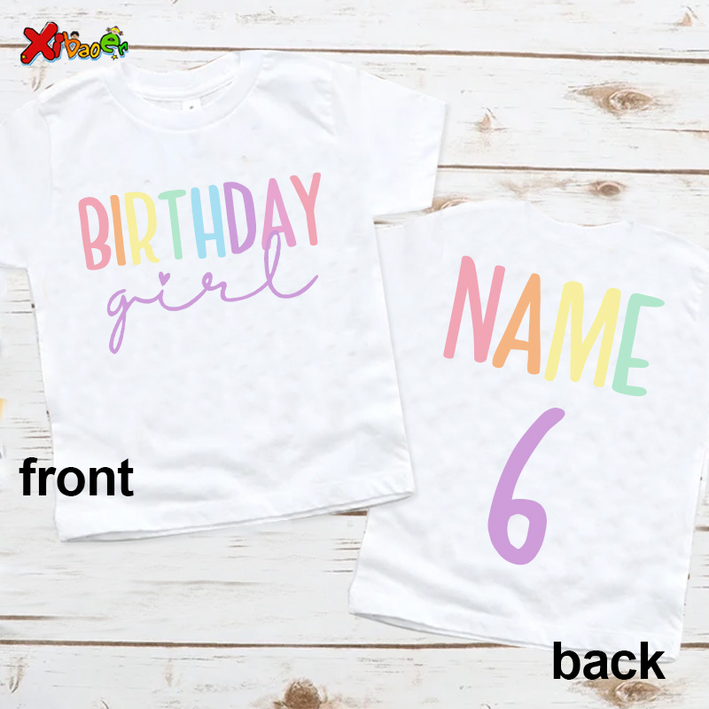 Summer Clothing Name - Doğum günü Kız T Gömlek Parti