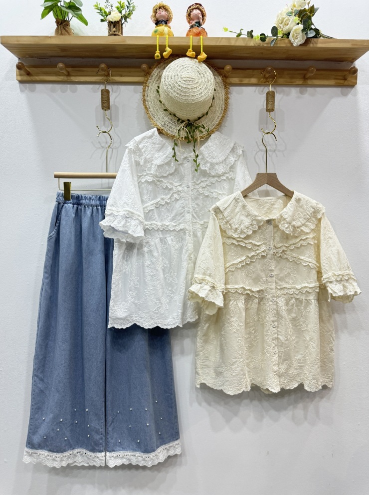 Summer Clothing For Japan - Mori kei giyim tatlı lolita gömlek