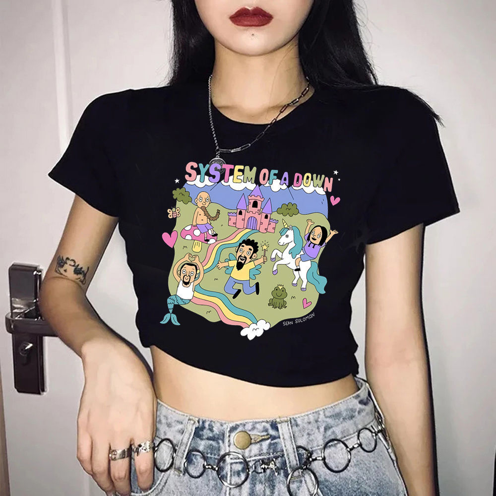 System of a Down crop top kısa - Summer Grunge Clothing incelemesi ve fiyatı