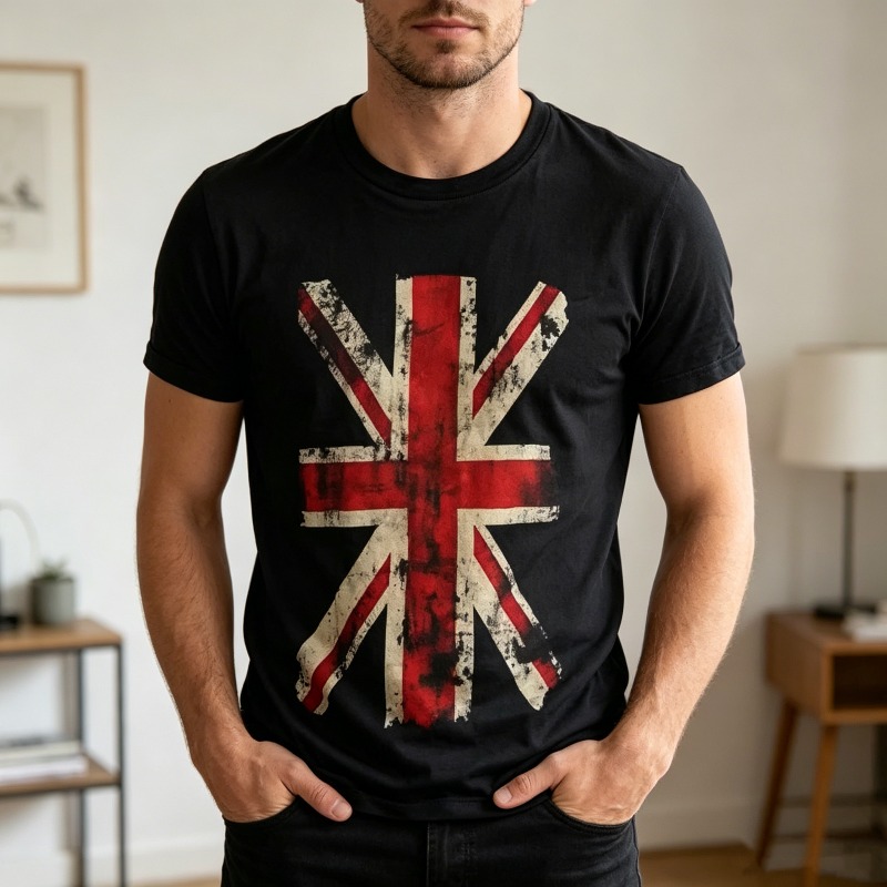 Union Jack Grafik Tişört Vinta - Summer Clothing Uk incelemesi ve fiyatı