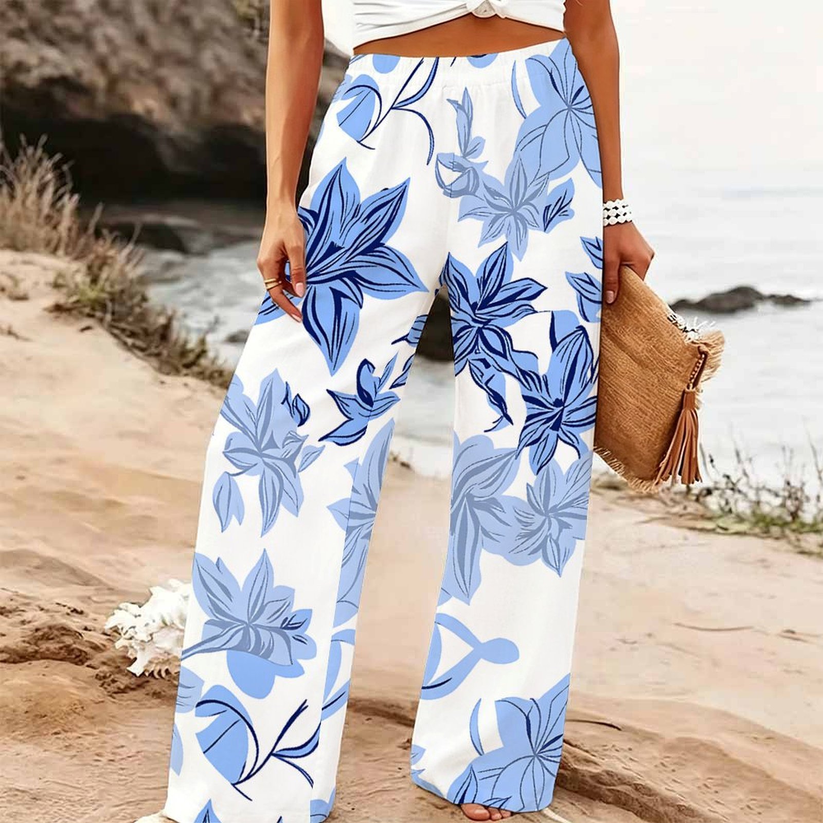 Kadın Yazlık Plaj Geniş Paça P - Palazzo Pant Wide incelemesi ve fiyatı