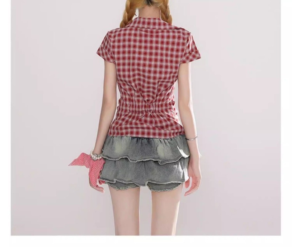 Harajuku Vintage Gotik Ekose G - Summer Grunge Clothing incelemesi ve fiyatı
