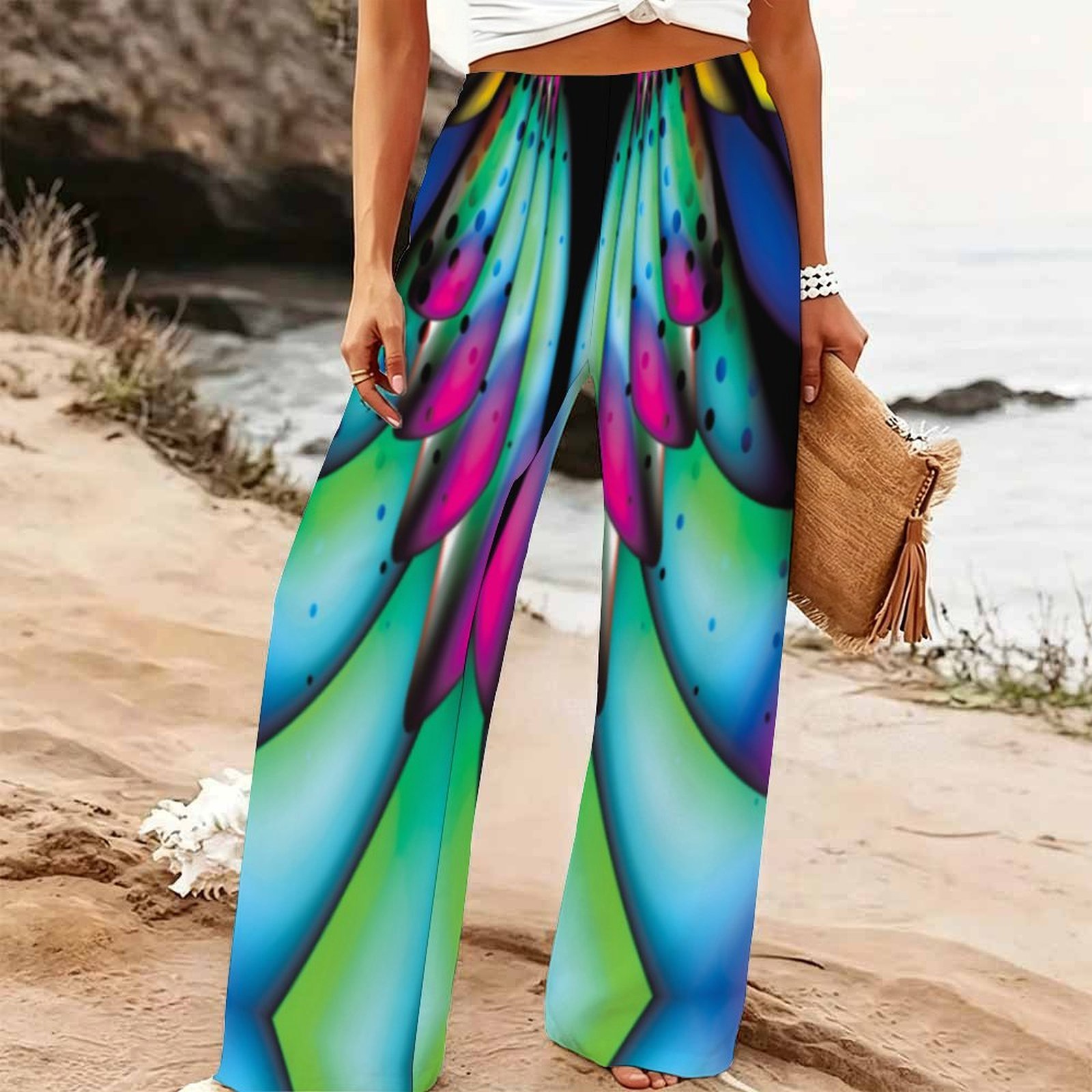 Kadın Yazlık Plaj Geniş Paça P - Palazzo Pant Wide incelemesi ve fiyatı