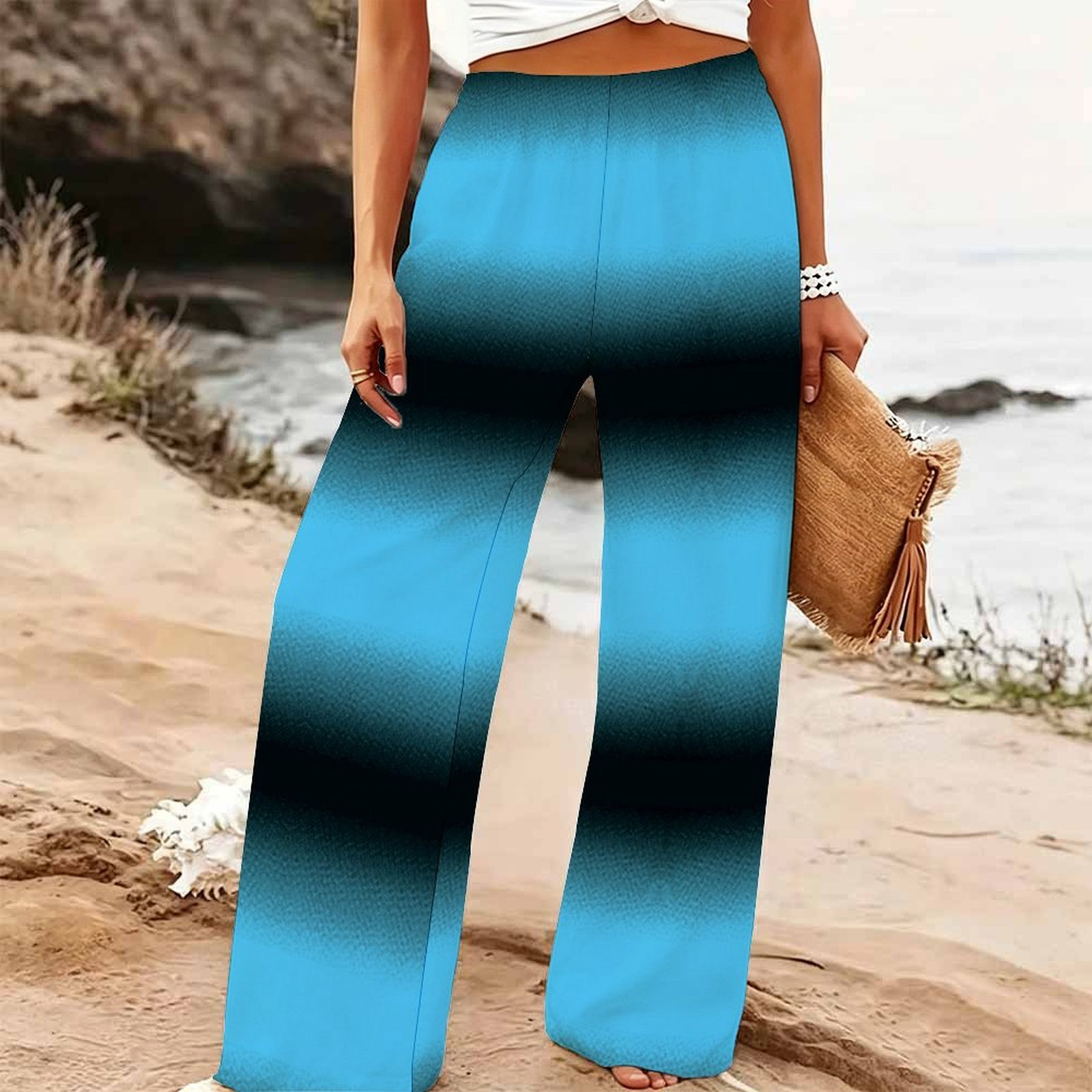 Kadın Yazlık Plaj Geniş Paça P - Palazzo Pant Wide incelemesi ve fiyatı