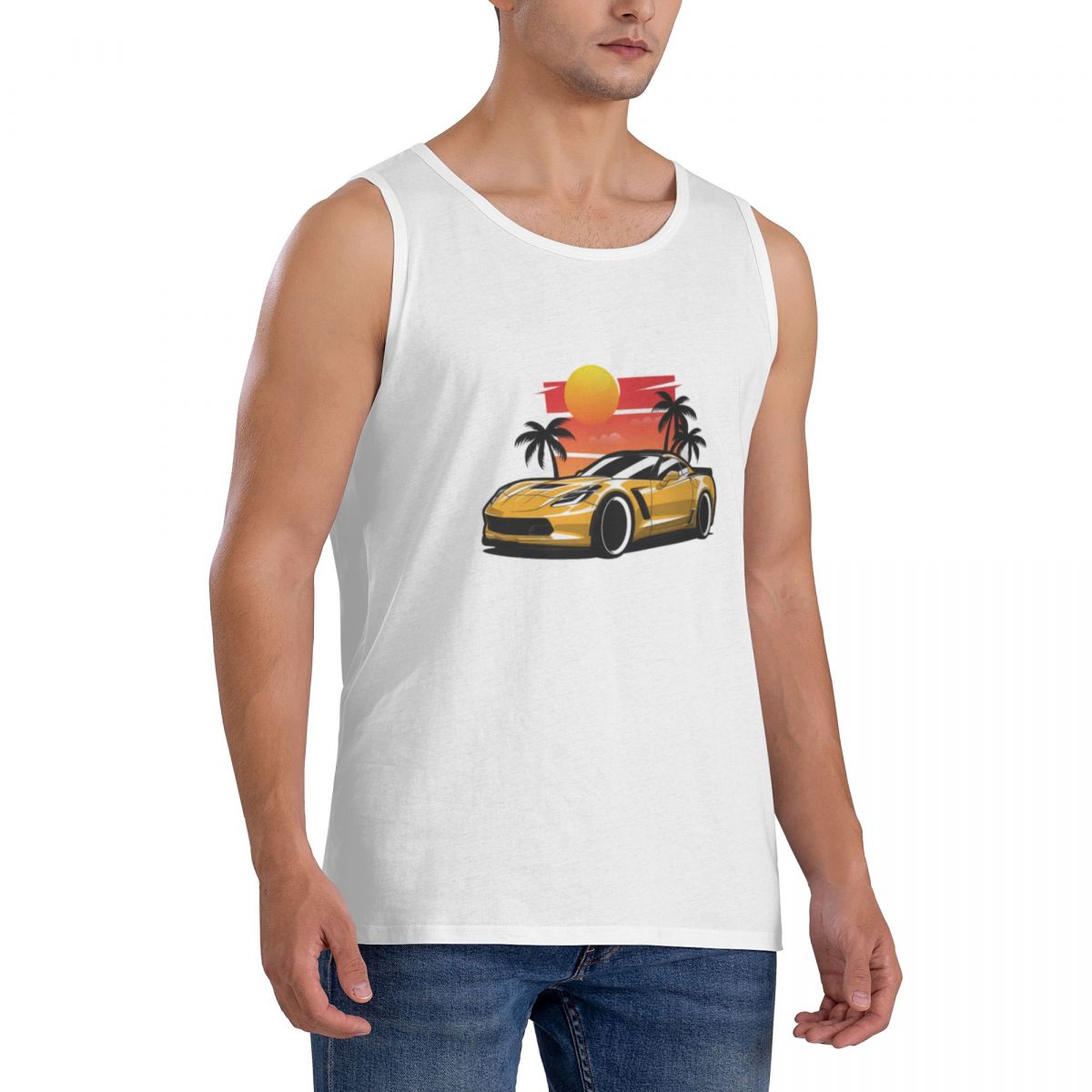% 100% Pamuk Sarı Corvette Z06 - Yellow Summer Clothing incelemesi ve fiyatı