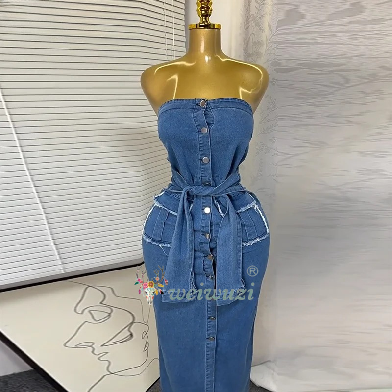 2026 Kadın Retro Straplez Kot  - Summer Clothing Y2K incelemesi ve fiyatı