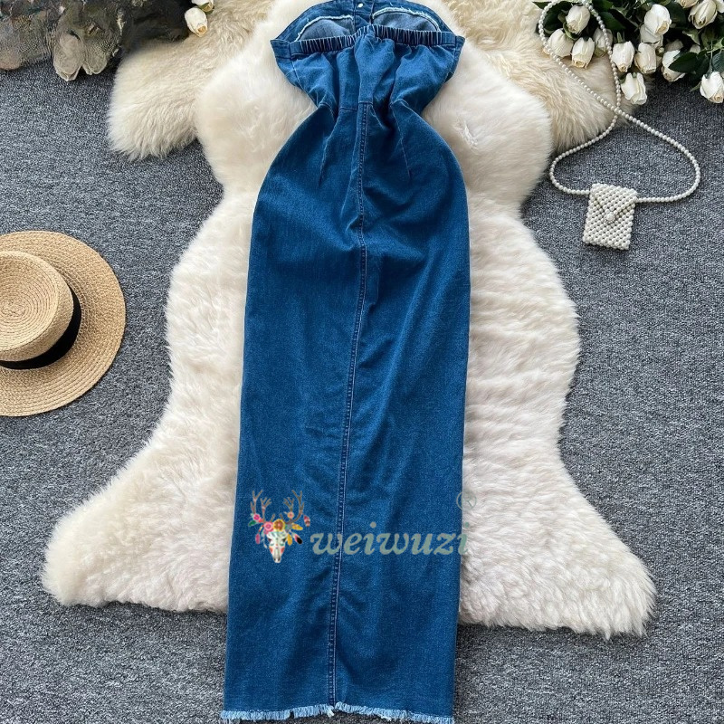 2026 Kadın Retro Straplez Kot  - Summer Clothing Y2K incelemesi ve fiyatı
