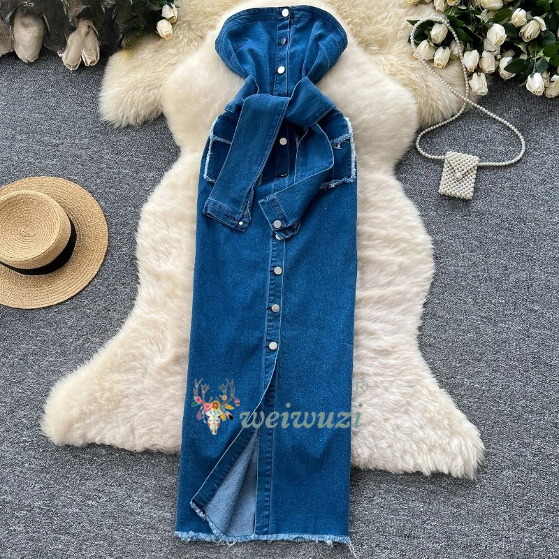 2026 Kadın Retro Straplez Kot  - Summer Clothing Y2K incelemesi ve fiyatı