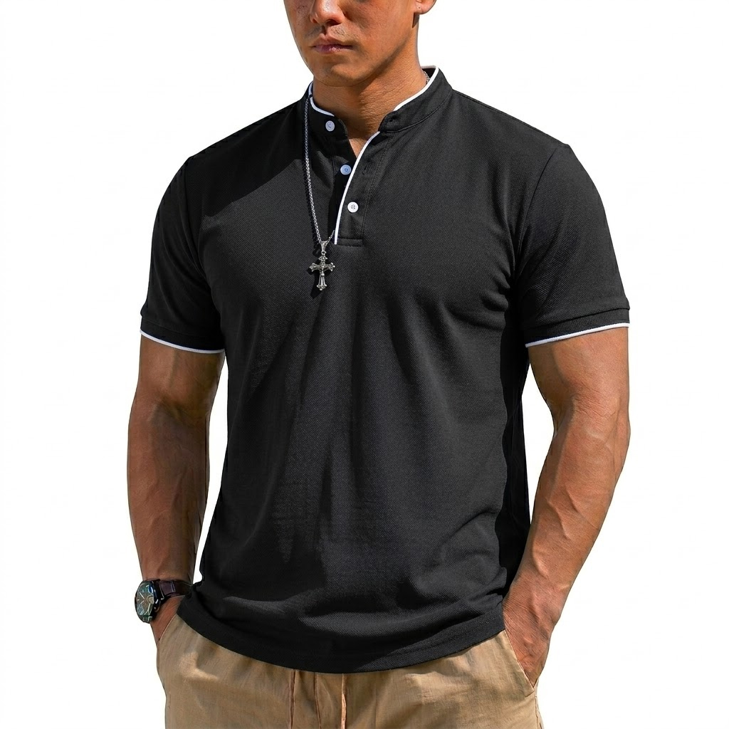 Yazlık Kısa Kollu Henley Gömle - Summer Gym Clothing incelemesi ve fiyatı
