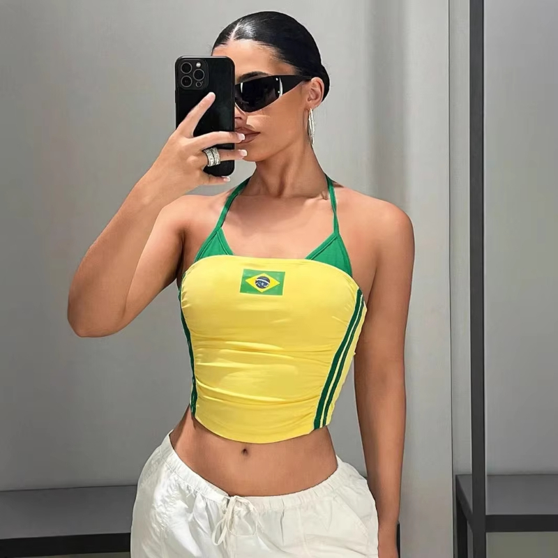Amerikan Spice Girl Baskılı Tü - Yellow Summer Clothing incelemesi ve fiyatı