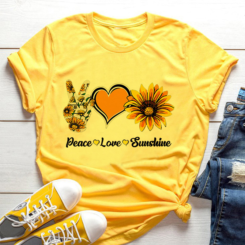 Sarı kadın T-shirt Ayçiçeği Ar - Yellow Summer Clothing incelemesi ve fiyatı
