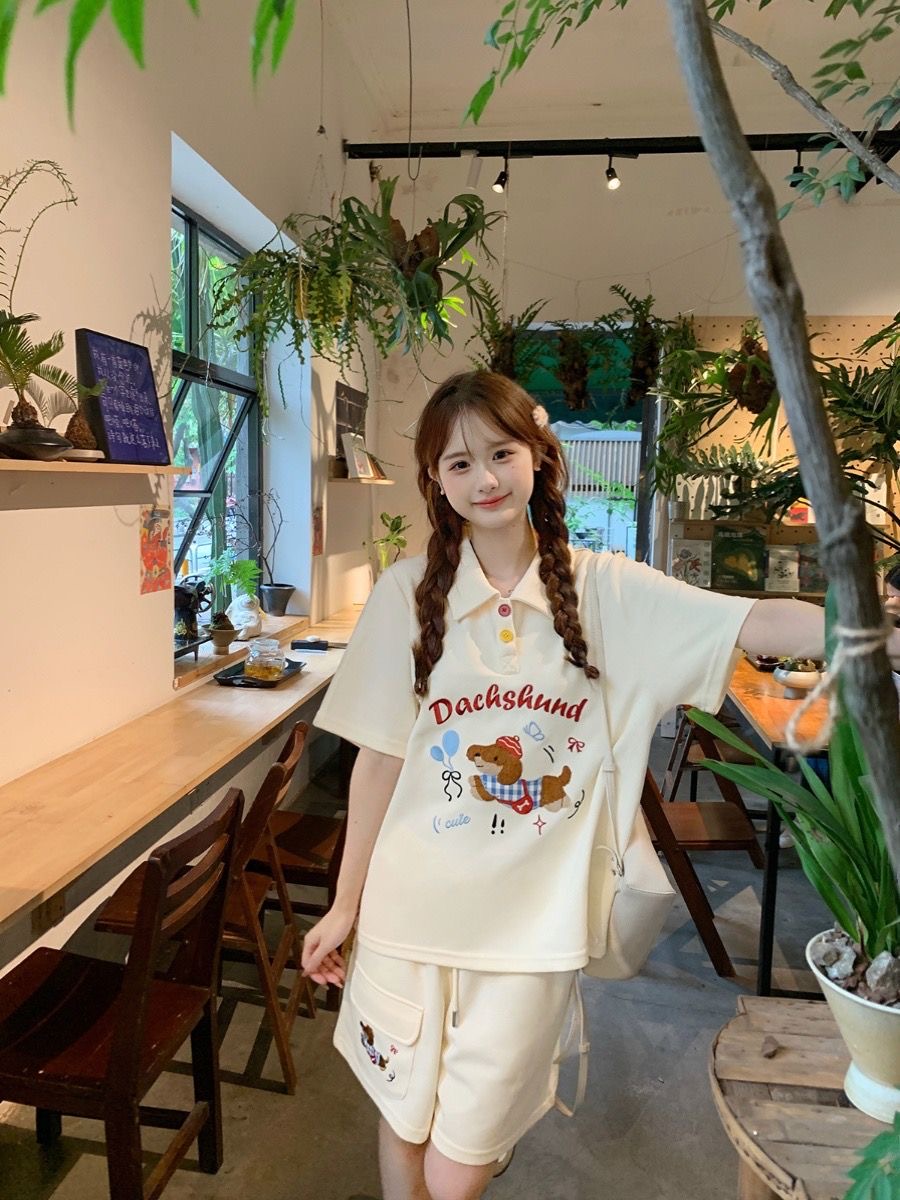 Kawaii Nakış Köpek Japonya Tar - Summer Clothing For Japan incelemesi ve fiyatı